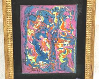 8648 - Framed Oil on Board - Signed - 12.5" x 14.5"
