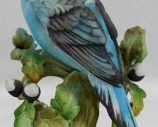 77 - Lefton China Parakeet Bird Figurine 5"
