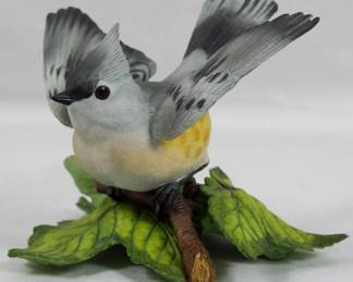 63 - Lenox Porcelain Tufted Titmouse Figurine 4"
