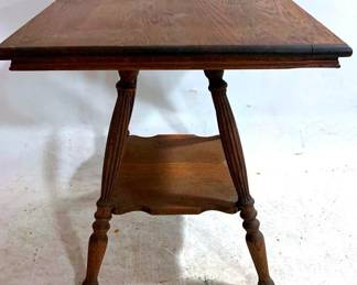3089 - Antique Oak Parlor Table - 28 x 24 x 24 as is - loose
