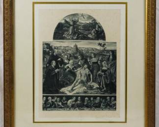 1526 - The Lamentation Altarpiece Framed Art 24.5x20
