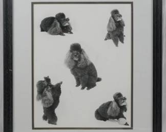 1325 - Frame of Dogs 20.5x17
