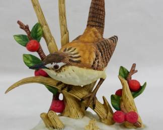 65 - Lenox Porcelain Marsh Wren Figurine 5"
