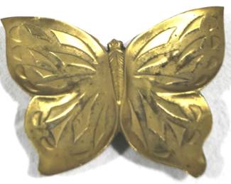 5035 - Brass Butterfly Dish - 8" x 6.5"
