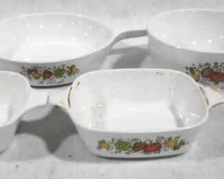 8486 - Set of 4 Corning Dishes
