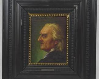 1372 - "Prof De Castelli" Oil on Board Signed Frame 15x13.5

