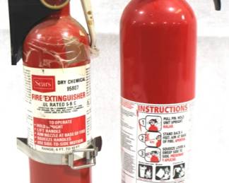 5222 - 2 Fire Extinguishers - 14" Tall
