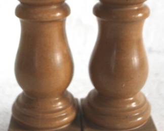 8347 - 2 Marble Candle Holders - 6" Tall
