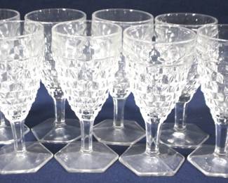 8529 - 8 Fostoria American Goblets - 7" Tall
