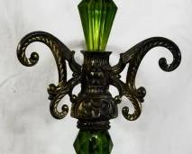 45 - Vintage Green Table Lamp 35" You are buying a used as-is electric/electronic item. We do not guarantee all components are present, and if it is not expressly stated, it is untested.
