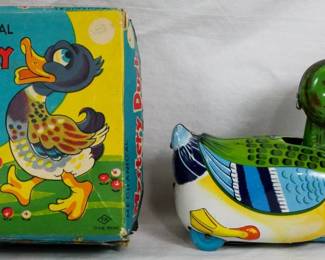 134 - Vintage Mechanical Mystery Duck with Box
