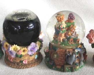 7830 - Lot of 4 Snow Globes - 7" Tall
