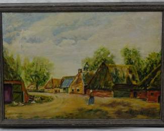 1397 - Artist Signed Oil on Canvas Framed 14x20
