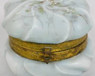 145 - Wave Crest Hand Painted Dresser Box 3x3"
