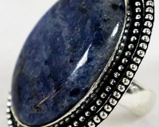1672 - Sedalite Leerman Silver Ring sz 6
