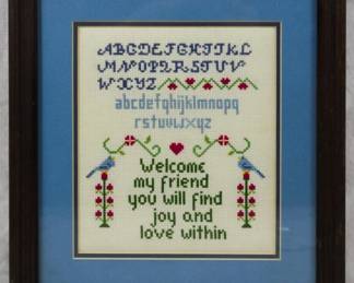 1540 - Framed Needlepoint - 14x12.5
