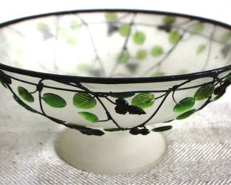 7574 - Glass & Metal Fruit Bowl - 10.5" x 5"
