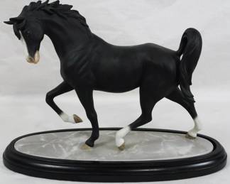 92 - Porcelain Horse Figurine (Base Cracked) 9"
