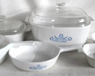 7581 - 6 Corningware Dishes - 3 Without Lids

