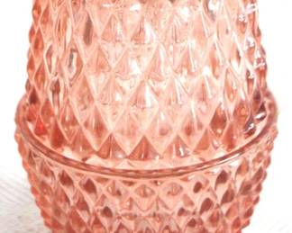 7738 - Fairy Lamp - Pink Glass - 5.25" Tall
