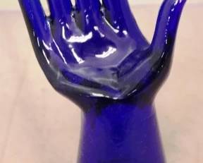 9698 - Cobalt glass hand 8"