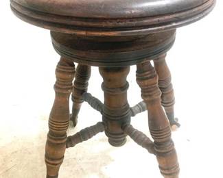 3203 - Ball & Claw Foot Piano Stool - 19" x 14"
