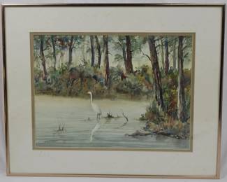 1405 - Signed Framed Art 16.5x20.5
