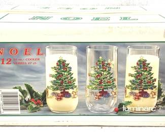 8591 - Luminarc 12 Piece Set NOEL Glasses in Box
