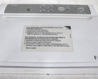 7671 - Food Saver V2480 - 16" x 10" x 5" You are buying a used as-is electric/electronic item. We do not guarantee all components are present, and if it is not expressly stated, it is untested.

