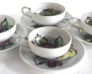 8328 - Set of 4 Cups & Saucers "Dawn & Dusk"
