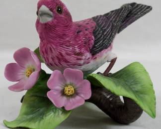64 - Lenox Porcelain Purple Finch Figurine 3.5"

