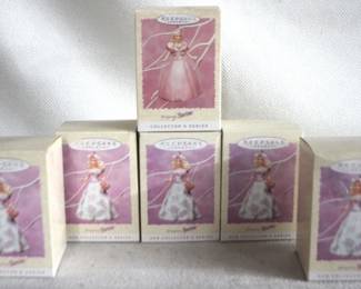 7708 - 6 Hallmark Barbie Christmas Ornaments
