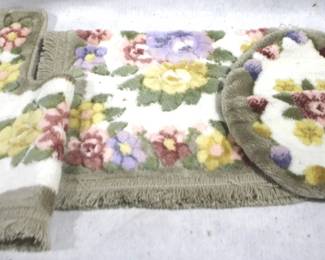 8558 - 3 Piece Bathroom Rug Set
