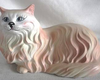 7969 - Plaster Hollow Cat - 16 x 10 x 8
