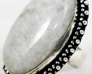 1679 - Rainbow Moon Stone Ring sz 6
