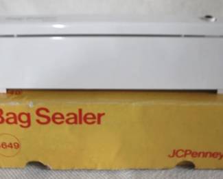 8000 - JC Penny Bag Sealer w / Box You are buying a used as-is electric/electronic item. We do not guarantee all components are present, and if it is not expressly stated, it is untested.
