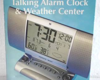 8240 - Sharper Image Alarm Clock / Weather Station You are buying a used as-is electric/electronic item. We do not guarantee all components are present, and if it is not expressly stated, it is untested.
