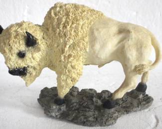 8293 - White Buffalo Statue - 10" x 8"
