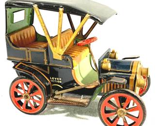 8597 - Tin Litho Model Car - 7" x 4" x 6"
