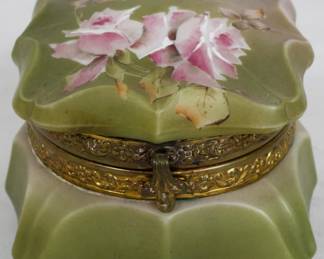 146 - Wave Crest Hand Painted Dresser Box 3x4.5"
