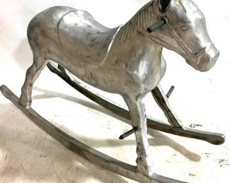 3163 - Child's Metal Rocking Horse - 24" x 33" x 11"
