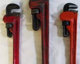 1484 - 3 Pipe Wrenches
