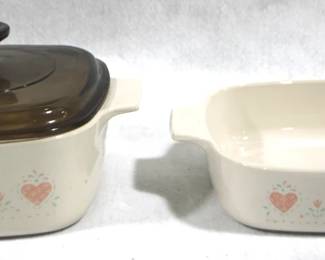 5074 - 2 Corning Dishes 7" & 9"
