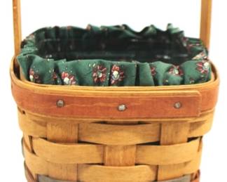5168 - 1992 Longaberger Basket w Liners - 6" x 10" x 5"
