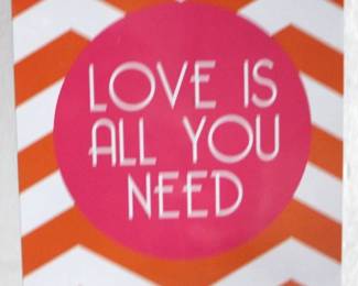 8186 - Metal "Love" Sign" - 12" x 8.5"
