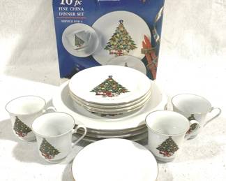 8590 - 16 Piece Christmas China in Box
