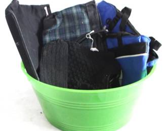 7799 - Plastic Tote of Handbags / Purses
