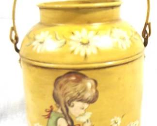 5087 - Metal Painted Bucket - 13" x 11"
