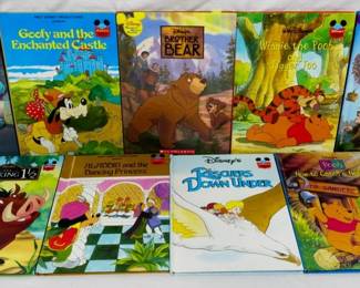 1654 - 9 Vintage Disney Books
