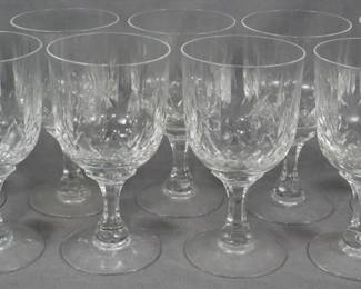 198 - 9 Fostoria Westminster Water Goblets Signed
